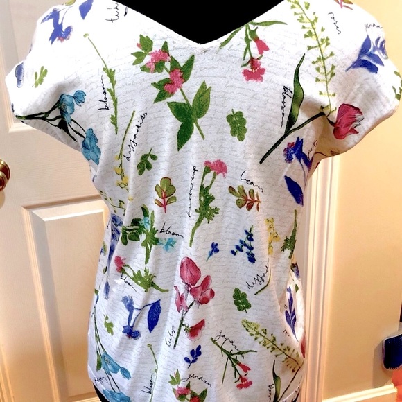 Talbots Botanical Tee Size MP - Picture 5 of 8